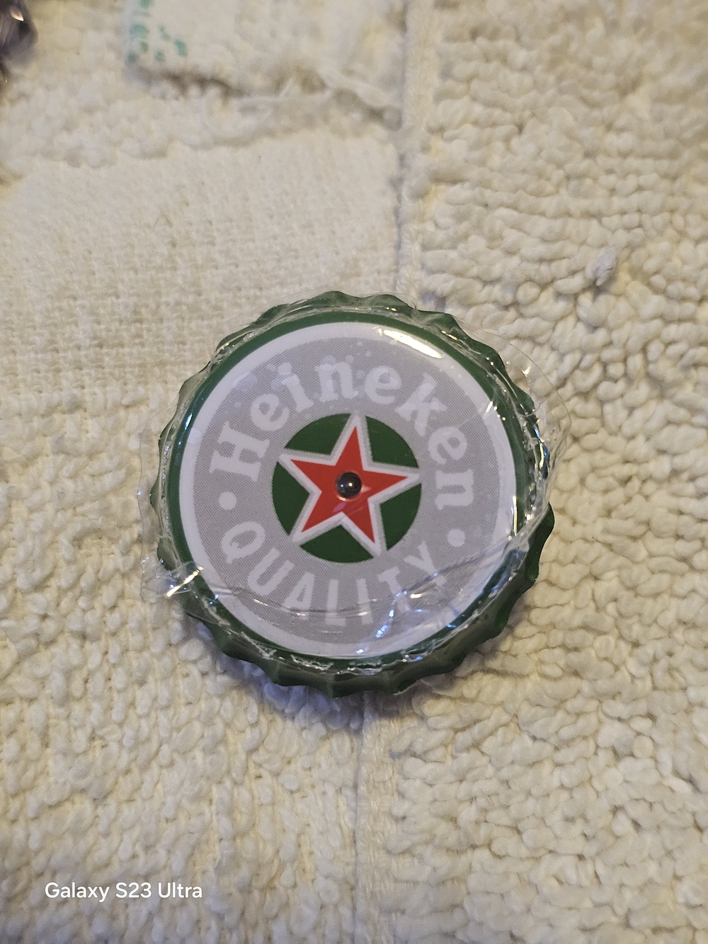 Heineken Bottle Cap Collectible - Green/Red/White